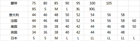 海淘衣服、内衣、衬衫、鞋子国际标准尺码对照